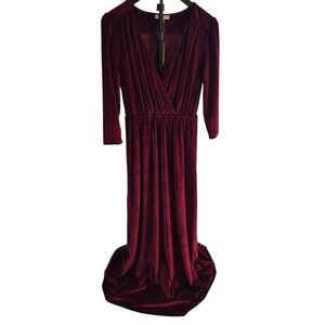 NWT Baltic Born M Sofia Velvet Dress Maxi Lined Stretchy Mulberry Ren Faire